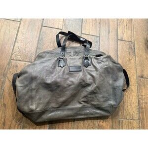 Marc by Marc Jacobs gray black Leather Weekender